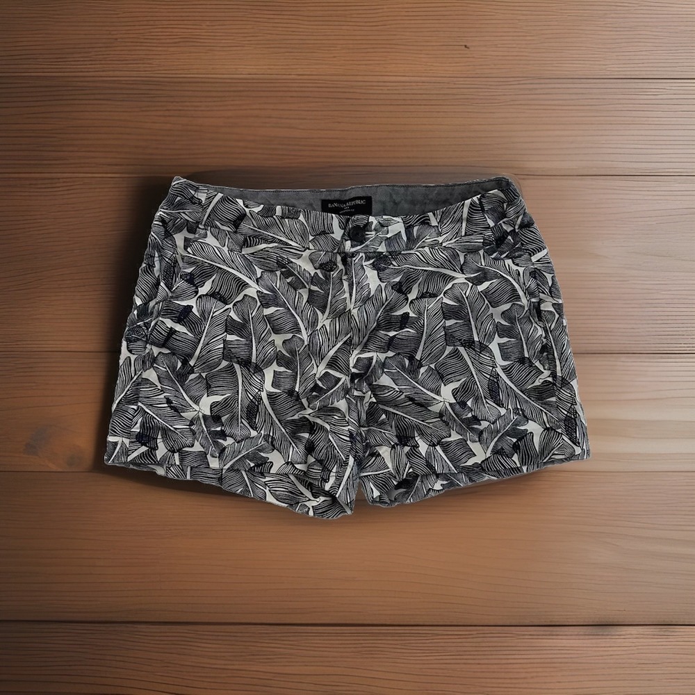 Banana Republic Women's 4 Hampton Fit Tropical Leaf Shorts Summer Beach #7